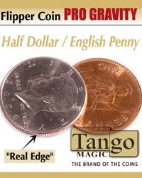 Flipper coin PRO Gravity Half dollar/English penny by Tango