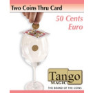Two coins thru card 50 cents by Tango Magic
