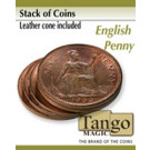 Stack of coins English Penny  by Tango Magic