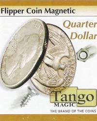 Moneda Flipper Magnética (Cuarto de Dólar) por Tango Magic