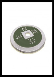 Moneda China Aluminio (Tamaño Medio Dólar, Verde)