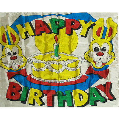 Pañuelo de Seda Estampado (40 cm. - 16'') “Happy Birthday” por Mr. Magic