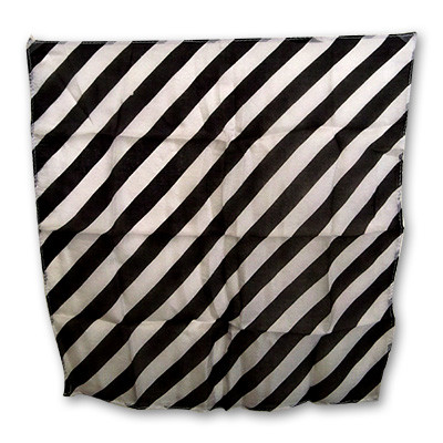 Pañuelo de Seda Zebra Blanco y Negro (60 cm. – 24”) por Uday Magic
