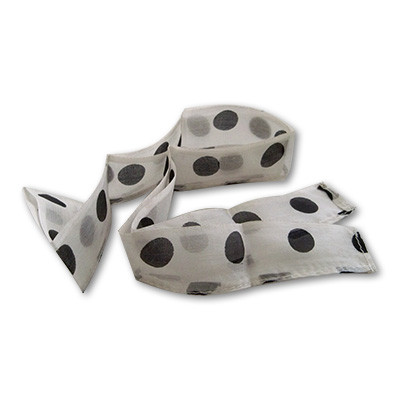Streamer de Seda Blanco (Lunares Negros) para Falso Pulgar por Uday Magic