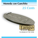 Moneda con Ganchito (Hooked) 25 Cents. por Tango Magic