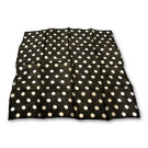 Pañuelo de Seda Negro con Lunares Blancos (45 cm. – 18”) por Uday Magic