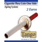 Moneda Atravesada por un Cigarrillo 2 Euros (un lado) por Tango Magic