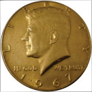 Moneda Jumbo Medio Dólar (Dorada)