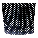 Pañuelo de Seda Negro con Lunares Blancos (60 cm. – 24”) por Uday Magic
