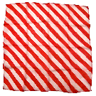Pañuelo de Seda Zebra Rojo y Blanco (38 cm. – 15”) por Uday Magic